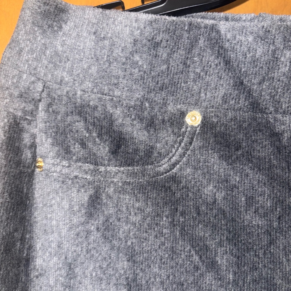 Michael Michael Kors Gray Corduroy Straight Ankle Pull-On Pants, High-Rise NWT - Picture 6 of 10